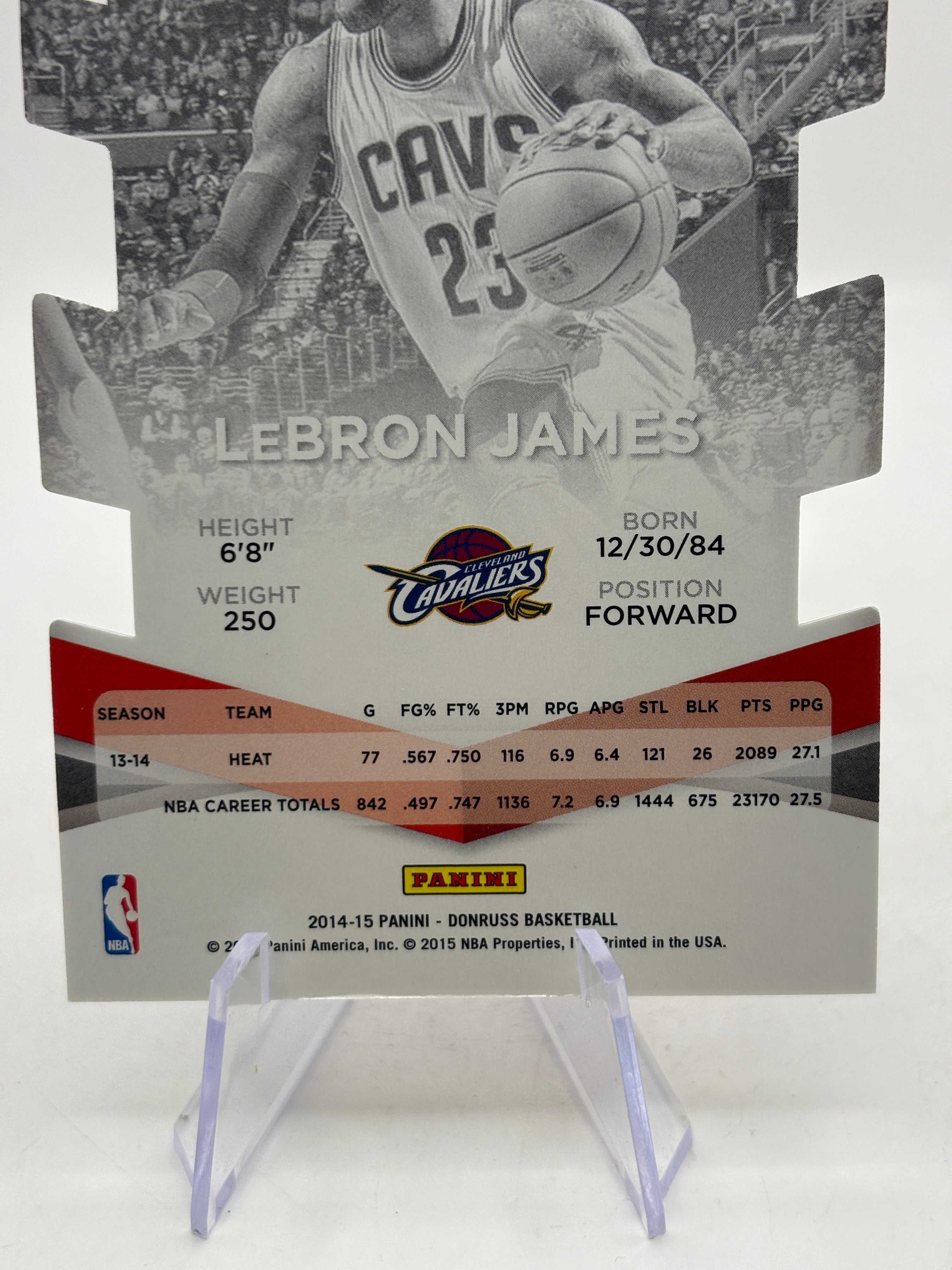 2014-15 Panini Donruss Elite Set Status Die-Cut 06/77 LeBron James #80, photo 4